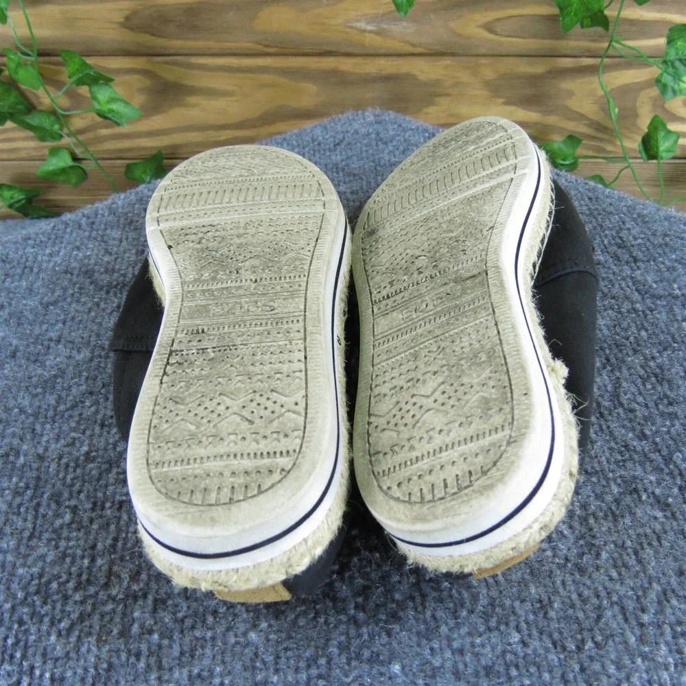 Bobs By Skechers Women's  Espadrille Black Fabric Sz 9 Medium‎  Used 2025